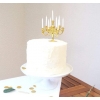 Świecznik dekoracja na tort urodziny złoty + świeczki